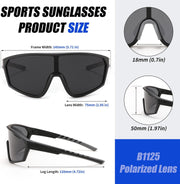 ÉÌƷͼƬ 20 | B0CSJXGX3L | FEISEDY Polarized Sports Sunglasses for Men Women Cycling Running Fishing Tac Glasses UV400 Protection B1125
