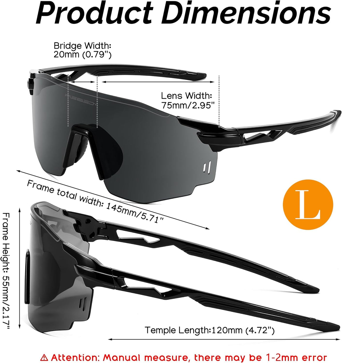 ÉÌƷͼƬ 43 | B0CYZM95KC | FEISEDY Rimless Sports Sunglasses for Men Women Tr90 Frame for Cycling Fishing Running B0116