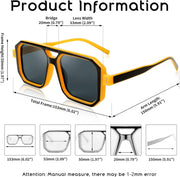 ÉÌƷͼƬ 12 | B0B9BNZRMZ | FEISEDY Retro Aviator Square Sunglasses for Women Men UV400 B2939
