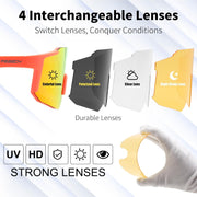 ÉÌƷͼƬ 30 | B0FMRGGCL4 | FEISEDY Polarized Sports Sunglasses for Men Women Youth - Baseball, Running, Cycling UV400 Protection 4 Lenses B0279