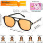 商品图片 55 | B0H2V9BFS5 | FEISEDY Retro Polarized Aviator Square Sunglasses for Women Men UV400 B0357