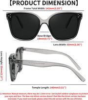 ÉÌƷͼƬ 19 | B0871BKMTN | FEISEDY Oversized Polarized Sunglasses - UV400 Protection, Square Fashion Sun Glasses for Outdoor & Daily B2600