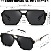 ÉÌƷͼƬ 12 | B0GLG5HZ1L | FEISEDY Retro Square Aviator Sunglasses for Men Women B0390