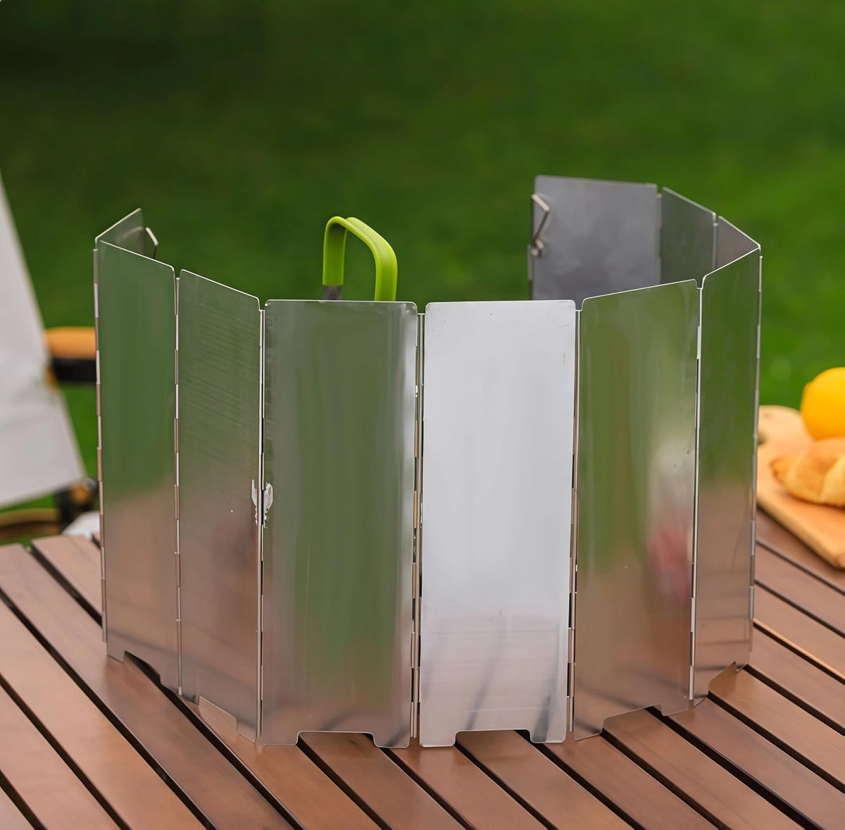 10 Plates Windscreen | 9.45×3.35 in | B0G3PRKKR1 | Camp Stove Windscreen with Bag, 10 Plates Ultralight Foldable Alcohol/Tent Stove Aluminum Alloy Wind Screen for Camping