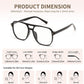 商品图片 6 | B0FWXP3HKW | FEISEDY Fashion Aviator Blue Light Reading Glasses for Woman Men B0318 | Square Pilot Computer Glasses, Anti Eyestrain Glare Readers