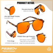 ÉÌƷͼƬ 40 | B0GCVQFPW9 | FEISEDY Blue Light Glasses for Computer Gaming Anti Eyestrain Glasses G2835