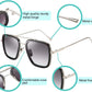 商品图片 10 | B07VFM34S4 | FEISEDY Retro Aviator 70s Pilot Sunglasses Men Trendy Women Square Sun Glasses Driving Outdoors B2510
