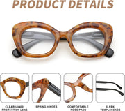 商品图片 11 | B0D93TT2FX | FEISEDY Reading Glasses for Women Fashion Cat Eye Blue Light Blocking Glasses Anti- Glare Digital Eyestrain Readers B0139