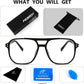 商品图片 7 | B0FWXP3HKW | FEISEDY Fashion Aviator Blue Light Reading Glasses for Woman Men B0318 | Square Pilot Computer Glasses, Anti Eyestrain Glare Readers