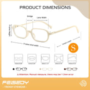 ÉÌƷͼƬ 14 | B0DXK32V6F | FEISEDY Fashion Rectangular Blue Light Glasses for Women Retro Small Frames Vintage Trendy 90s Square Eyeglasses B0255