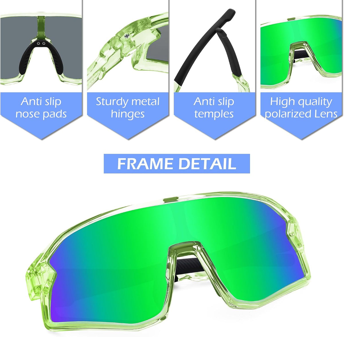 ÉÌƷͼƬ 19 | B0D73JNPNN | FEISEDY Kids Sunglasses Polarized Youth Baseball Sunglasses Sports Cycling Glasses for Boys Girls Age 4-8 B0183
