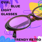 商品图片 16 | B0F6MW26L2 | FEISEDY Oval Blue Light Glasses for Woman Vintage Small Face Lightweight Eyeglasses Retro Nerd Y2K Frame B0290