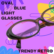 ÉÌƷͼƬ 16 | B0F6MW26L2 | FEISEDY Oval Blue Light Glasses for Woman Vintage Small Face Lightweight Eyeglasses Retro Nerd Y2K Frame B0290