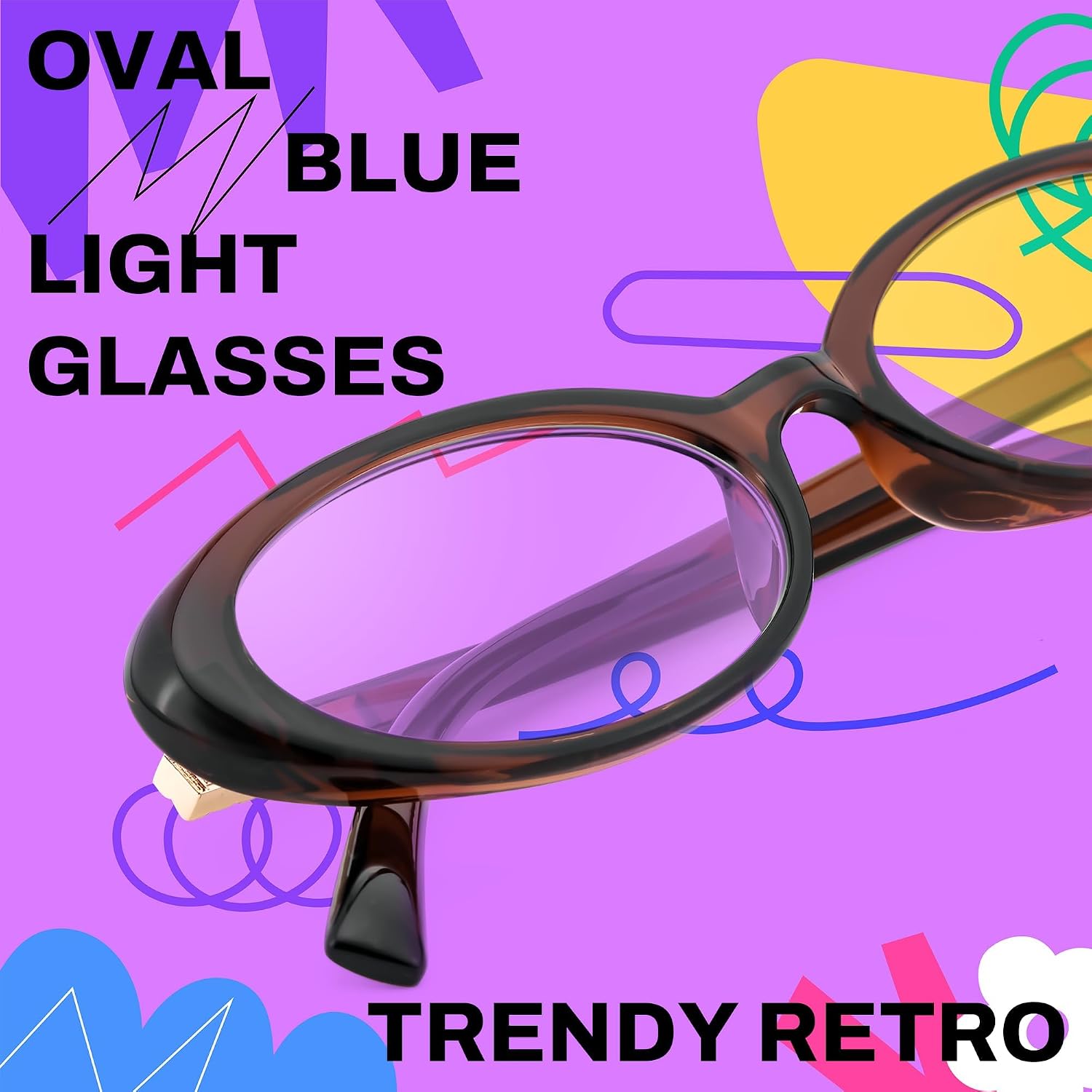 商品图片 16 | B0F6MW26L2 | FEISEDY Oval Blue Light Glasses for Woman Vintage Small Face Lightweight Eyeglasses Retro Nerd Y2K Frame B0290