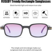 ÉÌƷͼƬ 25 | B0H1B921MS | FEISEDY Trendy Rectangle Sunglasses Womens Mens Narrow Square Shades B0449