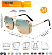 ÉÌƷͼƬ 48 | B09SDC5BD5 | FEISEDY Sunglasses Mens Women Vintage Pilot Square Trendy Metal Steampunk Fishing Driving Sun Glasses B2894
