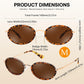 商品图片 18 | B0GX9GL5XF | FEISEDY Polarized Oval Metal Sunglasses for Women Men Classic Retro B0439