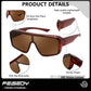 商品图片 3 | B0FWBV3SMZ | FEISEDY Oversized Square Fit Over Glasses Sunglasses for Men Women B0332