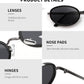 商品图片 5 | B0H2XM1HNJ | FEISEDY 90s Retro Oval Cat Eye Sunglasses UV400 Small Face B0450