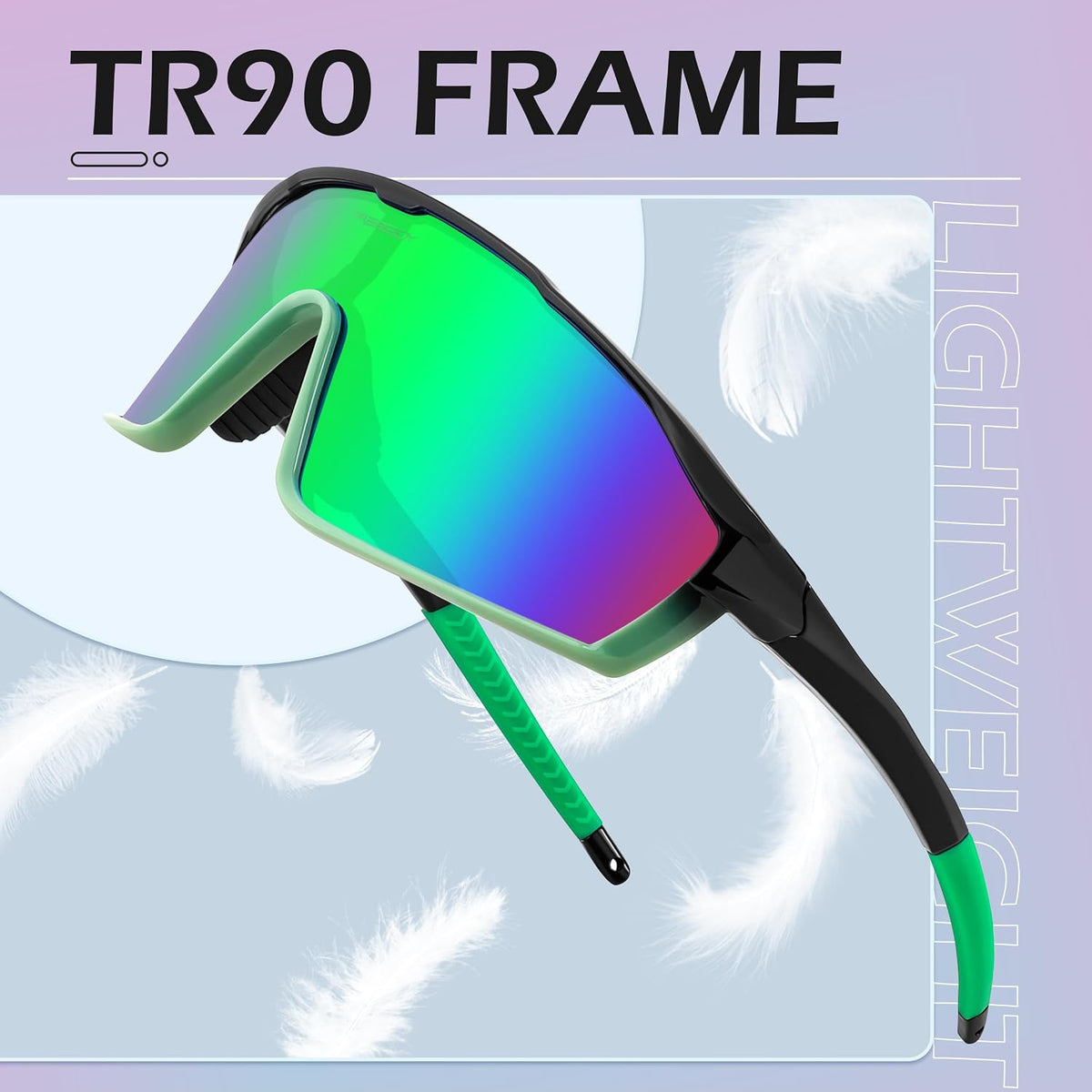 ÉÌƷͼƬ 23 | B0DFLMHFF6 | FEISEDY Kids Teens Baseball Polarized Sunglasses Lightweight TR90 Frame UV400 Sports Cycling Shades for Boys Girls B0186