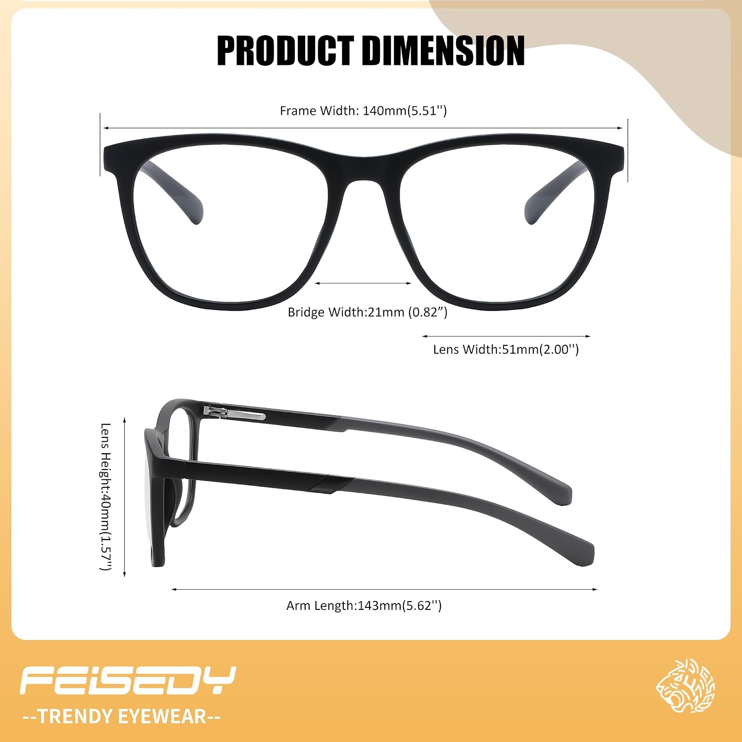 商品图片 21 | B0DGQ43JYV | FEISEDY TR90 Sports Lightweight Blue Light Glasses for Men B0232