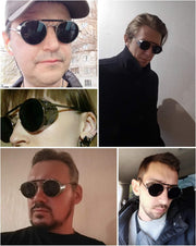 ÉÌƷͼƬ 23 | B09LYD9SW2 | FEISEDY Steam Punk Sunglasses for Men Women Side Shield Round Steampunk Vintage Glasses Shades B2518