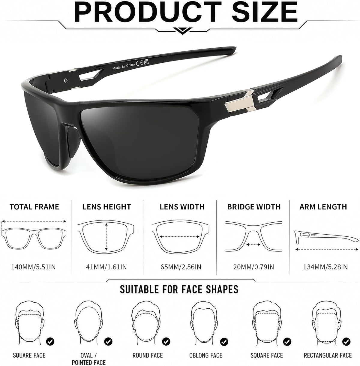 ÉÌƷͼƬ 16 | B0GZTNR5BZ | FEISEDY Sport Sunglasses Polarized UV400 Protection for Men Women B1389