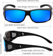 ÉÌƷͼƬ 11 | B089YRDYMP | FEISEDY Polarized Fit Over Glasses Sunglasses Men Women Wrap Around B2593
