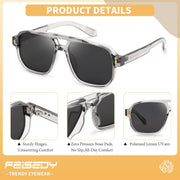 ÉÌƷͼƬ 15 | B0H79Y4V6B | FEISEDY Retro Aviator Square Polarized Sunglasses Women Men Trendy B0444