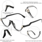 商品图片 3 | B0BK84HWH8 | FEISEDY Women Blue Light Blocking Glasses Fashion Half Frame Cat Eye Glasses Inlaid Diamond Anti Eyestrain B2995