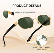 ÉÌƷͼƬ 13 | B0GY42ZV46 | FEISEDY Women and Men UV400 Protection Sunglasses, Polygon Square Metal Frame Retro Stylish Shades B0452