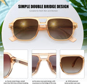 ÉÌƷͼƬ 3 | B0DSH2BVX5 | FEISEDY Polarized Aviator Sunglasses Men Women, Retro 70s Style Design - UV400 Protection, Driving & Daily Wear B0203