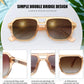 商品图片 3 | B0DSH2BVX5 | FEISEDY Polarized Aviator Sunglasses Men Women, Retro 70s Style Design - UV400 Protection, Driving & Daily Wear B0203