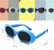 ÉÌƷͼƬ 99 | B074H8KFSZ | FEISEDY Sunglasses White Oval Clout Goggles for Women Men Retro Round Trendy Rimmed Clueless Costume Frame B2253