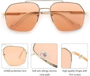 ÉÌƷͼƬ 14 | B0GL26QKYB | FEISEDY Retro Aviator Sunglasses Men Women Trendy Semi-Rimless B0383