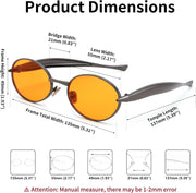 ÉÌƷͼƬ 33 | B0FH4FH8VH | FEISEDY Retro Oval Sunglasses Women Men - Gold Metal Chunky Frame, UV400 for Driving & Daily Wear B0312
