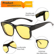 ÉÌƷͼƬ 6 | B0DJS7NVNT | FEISEDY Night Vision Driving Glasses Anti Glare Fit Over Glasses for Men Women Polarized Nighttime B0250
