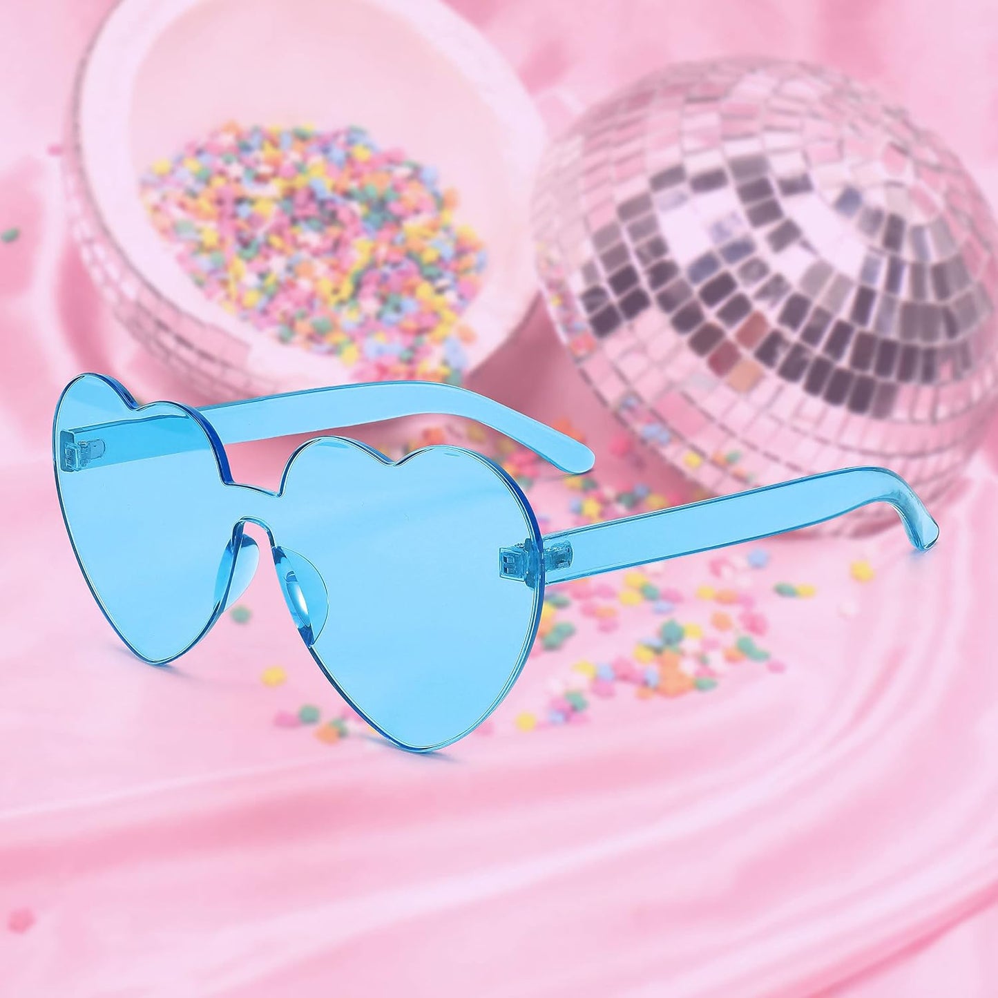 商品图片 30 | B07BLKHDRH | FEISEDY Thick Heart Sunglasses Rimless Heart Shaped Sun Glasses Women Fashion Love Glasses B2419