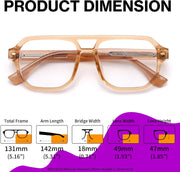 ÉÌƷͼƬ 14 | B0FHKFDMDZ | FEISEDY Aviator Blue Light Glasses for Men Women, Retro 70s Style Design TR90 Anti Glare Digital Eyestrain & Daily Wear B0284