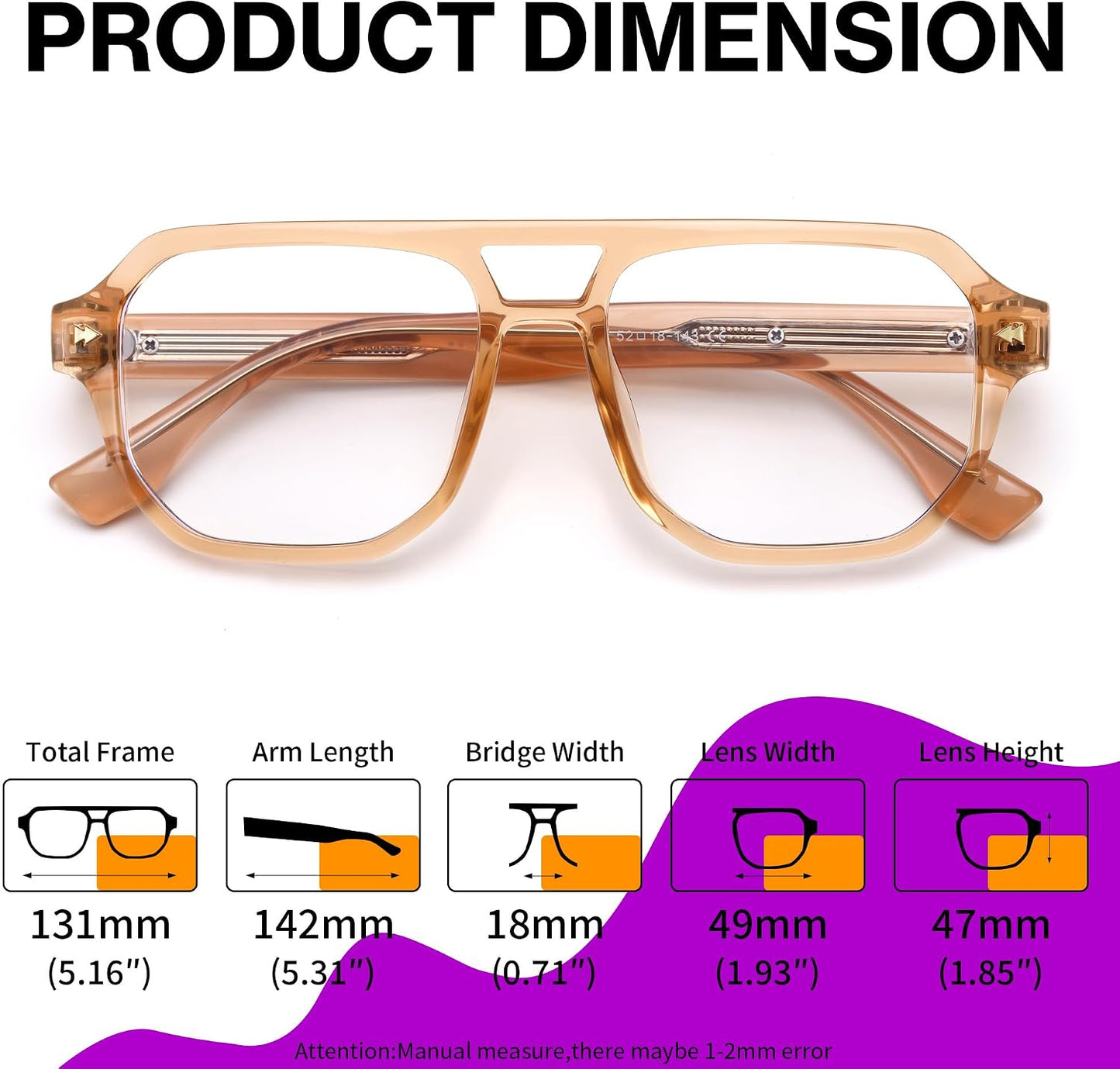 商品图片 14 | B0FHKFDMDZ | FEISEDY Aviator Blue Light Glasses for Men Women, Retro 70s Style Design TR90 Anti Glare Digital Eyestrain & Daily Wear B0284