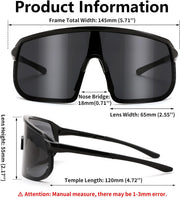 ÉÌƷͼƬ 27 | B0DGTRTMPX | FEISEDY Sports Sunglasses for Men and Women, Large Rectangular Lens, Baseball Cycling Running Sunglasses B0243