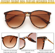 ÉÌƷͼƬ 30 | B0DGCPG41T | FEISEDY Sunglasses for Women Men Retro Round Cateye Designer Cute Mirrored UV Protection Lens B0210