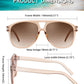 商品图片 4 | B0GXMV1N2N | FEISEDY Retro Aviator Sunglasses for Women Men Square Sunnies 70s Pilot Style Lightweight UV400 Shades B0421