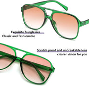 ÉÌƷͼƬ 38 | B0CB543WBD | FEISEDY Vintage Retro 70s Plastic Aviator Sunglasses Women Men Classic Large Squared Frame B2751