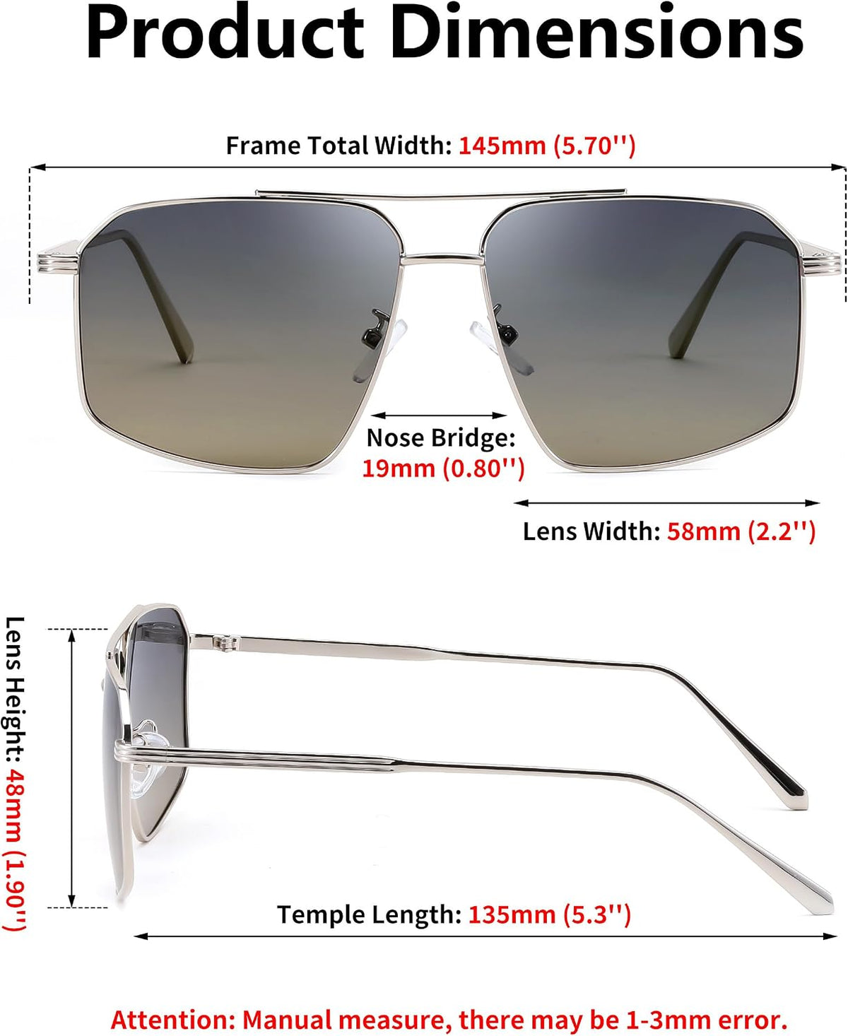 ÉÌƷͼƬ 32 | B0GQY2S7JF | FEISEDY Vintage Polarized Aviator Sunglasses Men Women Classic American Gradient Lens UV400 Protection B0273
