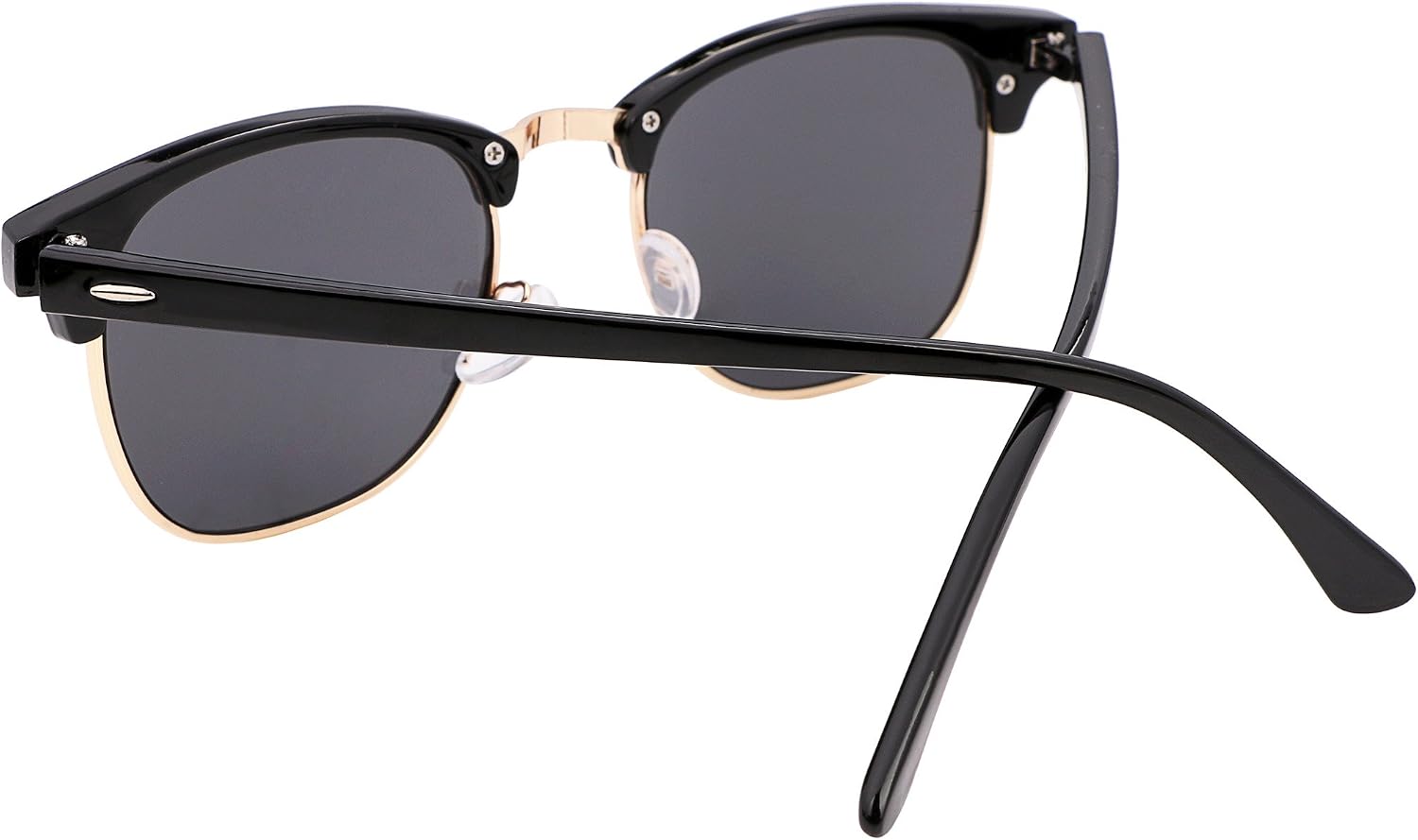 商品图片 4 | B01NCJS1IB | FEISEDY Vintage Half Frame Rimmed Sunglasses Men Women Classic Sun Glasses with Metal Rivets B1510