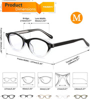 ÉÌƷͼƬ 6 | B0GV3QRRGW | FEISEDY Oval Cat Eye Blue Light Blocking Glasses for Women Clear Lens B0395