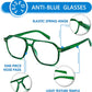 商品图片 22 | B0CNCZF5FL | FEISEDY Retro Aviator Reading Glasses Square Readers for Women Men B0068 | Spring Hinge, Blue Light Reading Glasses,Stylish reading glasses for men