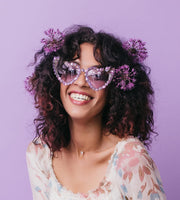 ÉÌƷͼƬ 2 | B0CDXC8YD5 | FEISEDY Heart Shaped Sunglasses for Women, Trendy Diamond Love Eyeglasses Fashion, Crystal Trim Jeweled Frame Party B2318