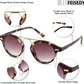 商品图片 29 | B0GX62YR7C | FEISEDY Retro Round Metal Brow Sunglasses for Women for Small Face B0427